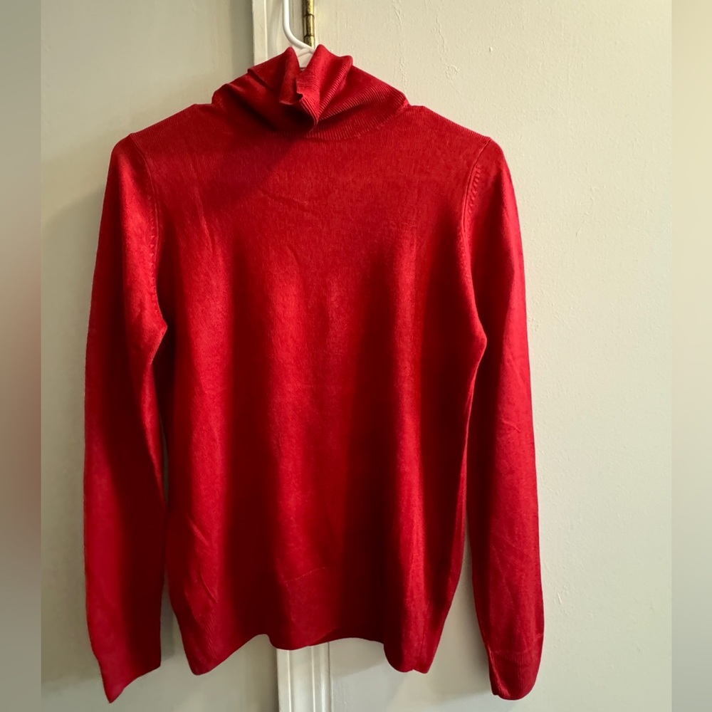 Red turtle neck sweater- Wool Blend